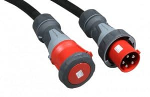 25M - 63AMP 3 Phase IP67 Plug & Connector Lead