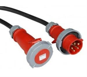 20M - 32AMP 3 Phase IP44 Plug & Connector Lead