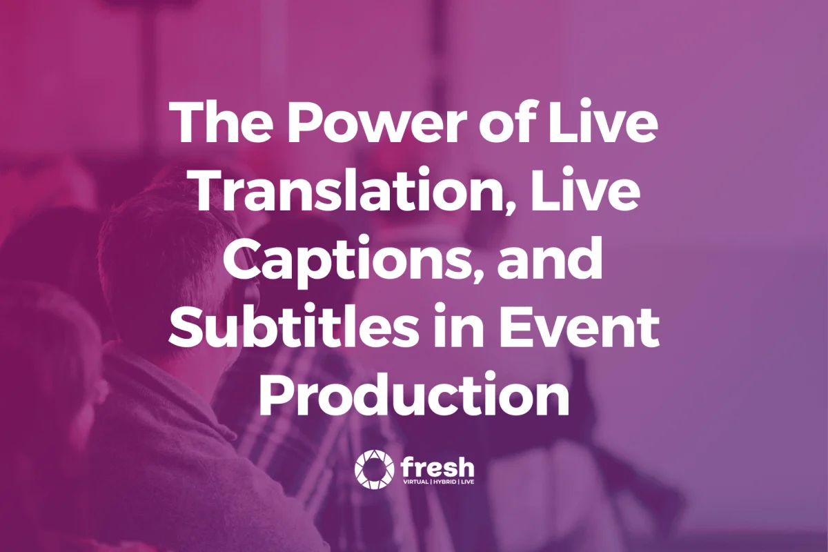 Live subtitles, Live captions, Translation, Event production, conferences